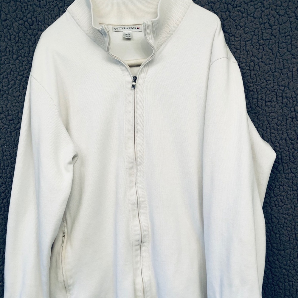Woman’s XL Cutter & Buck White Zip Up Coat